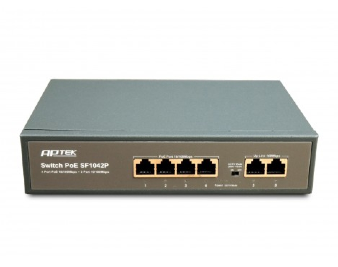 SF1042P - Switch 4 port PoE - chuyên dụng cho camera, truyền tín hiệu và nguồn với khoảng cách 250m