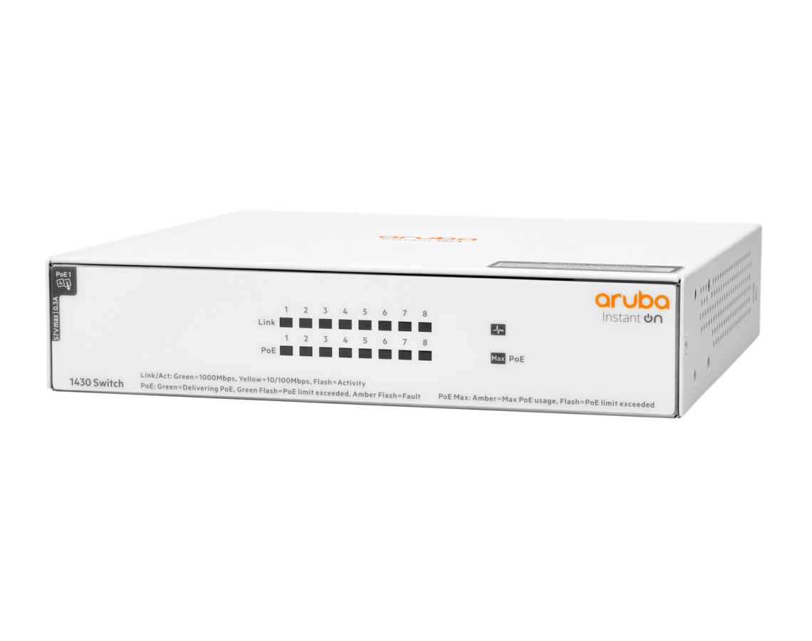 Switch PoE Aruba Instant On 1430 8G 64W (R8R46A)