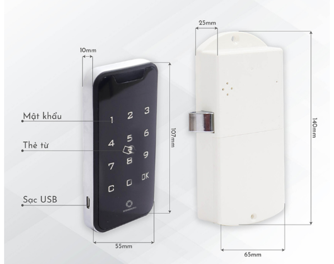 Khoá Điện Tử Homekit AB-32D cho cửa tủ, ngăn kéo
